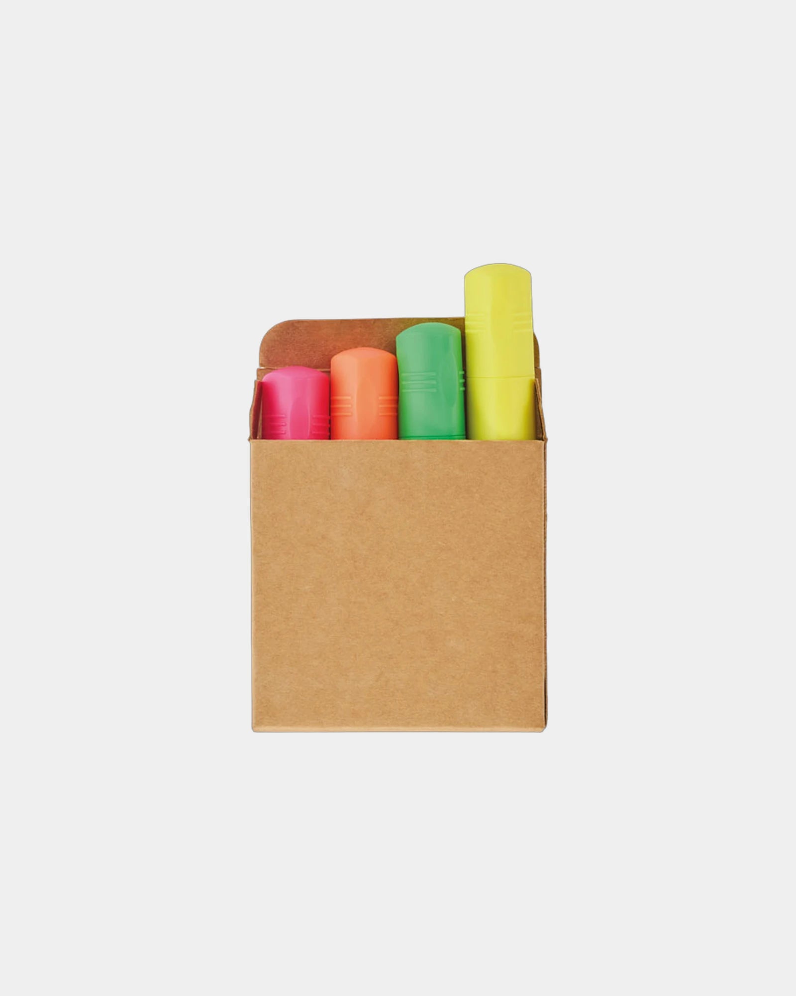 Set de 4 surligneurs boîte kraft à personnaliser - 2